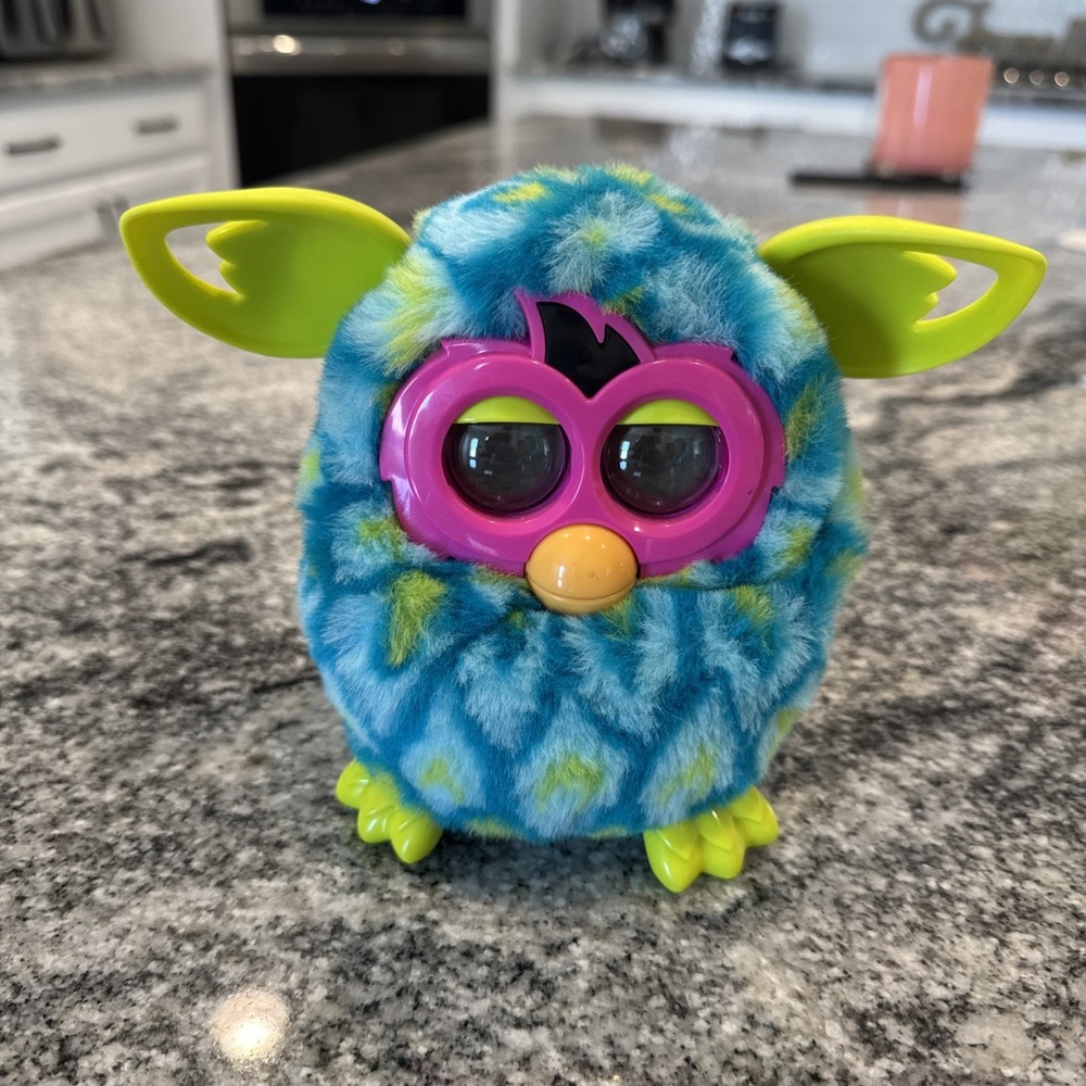Hasbro 2012 Furby Boom Blue Yellow Spot‎ Interactive Talking Toy #11